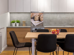 Glass kitchen backsplash BS22 Bakery products Series: Wheat Bread Bread 10
