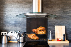 Glass kitchen backsplash BS22 Bakery products Series: Croissant Bread 3
