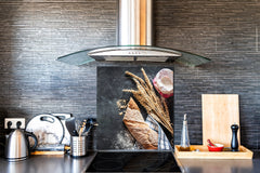 Glass kitchen backsplash BS22 Bakery products Series: Wheat Bread Bread 11