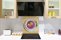 Printed tempered glass backsplash – BS23 European tradicional food Series: Barszcz With Egg 1