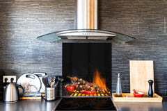 Printed tempered glass backsplash – BS23 European tradicional food Series: Shashlik Grill 1