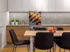 Printed tempered glass backsplash – BS23 European tradicional food Series: Shashlik Grill 3