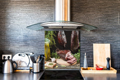 Printed tempered glass backsplash – BS23 European tradicional food Series: Pickled Cucumbers 2