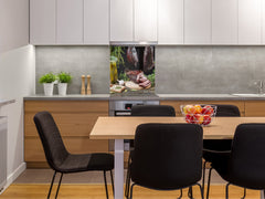 Printed tempered glass backsplash – BS23 European tradicional food Series: Pickled Cucumbers 2