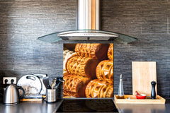 Printed tempered glass backsplash – BS23 European tradicional food Series: Cheese Oscypek 1