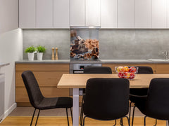 Panneau en verre de sécurité de cuisine BS07 Série desserts: Bonbons au chocolat