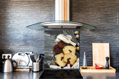 Panneau en verre de sécurité de cuisine BS07 Série desserts: Gâteau Cupcake