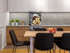 Panneau en verre de sécurité de cuisine BS07 Série desserts: Gâteau Cupcake