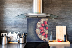 Panneau en verre de sécurité de cuisine BS07 Série desserts: Gâteau Aux Fraises 2