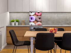 Protector antisalpicaduras – Panel de vidrio para cocina – BS06 Serie postres y dulces: Buñuelo buñuelo