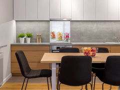 Stunning printed Glass backsplash BS06 Pastries and sweets: Candy In A Jar