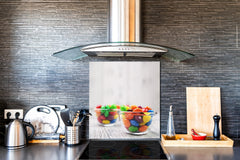 Protector antisalpicaduras – Panel de vidrio para cocina – BS06 Serie postres y dulces: Caramelos de colores