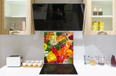 Stunning printed Glass backsplash BS06 Pastries and sweets: Colorful Jelly Beans 2