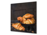 Gehärtete Glasrückwand – Glasrückwand mit aufgedrucktem kunstvollen Design BS22 Serie Backwaren: Croissant Bread 3