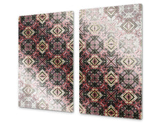 Tempered GLASS Cutting Board D01 Abstract Series: stained glass 2