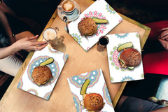 Set of 4 Cutting Boards – 4-piece Cheese Board set; MD02 Mandalas Series:Eastern vintage patterns 1