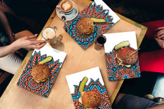 Set di 4 taglieri – Set di 4 taglieri da formaggio; MD02 Serie Mandalas: Paisley o mandala