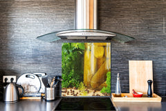 Printed tempered glass backsplash – BS23 European tradicional food Series: Pickled Cucumbers 1