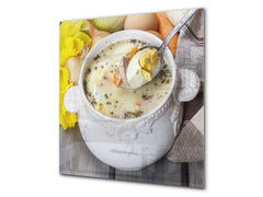 Printed tempered glass backsplash – BS23 European tradicional food Series: Sour Soup With Egg 3