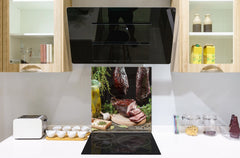 Printed tempered glass backsplash – BS23 European tradicional food Series: Pickled Cucumbers 2