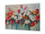 Modern Glass Picture - Contemporary Wall Art SART04 Flowers and leaves Series: Bouquet of painted flowers