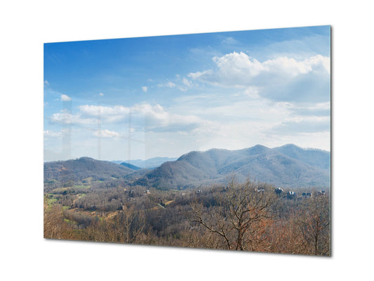 Graphic Art Print on Glass - Beautiful Quality Glass Print Picture SART01C Nature Series: Blue Ridge mountains