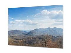 Graphic Art Print on Glass - Beautiful Quality Glass Print Picture SART01C Nature Series: Blue Ridge mountains