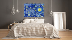 Glass Print Wall Art – Image on Glass SART05 Miscellanous Series: Starry sky abstract background