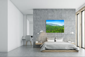 Modern Glass Picture - Contemporary Wall Art SART01 Nature Series: Tea plantations