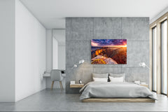 Cuadro de vidrio moderno - Arte mural contemporáneo SART01 Serie Naturaleza: Gran Cañón Cabo Real