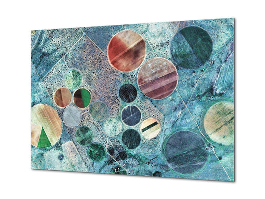 Glass Print Wall Art – Image on Glass SART05 Miscellanous Series: Abstract photography of the deserts of Africa - aerial view