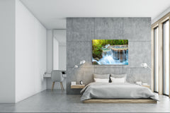 Cuadro de vidrio moderno - Arte mural contemporáneo SART01 Serie Naturaleza: Cascada en Tailandia 4