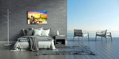 Glass Picture Toughened Wall Art - Wall Art Glass Print Picture SART02 Cities Series: Romantic Paris