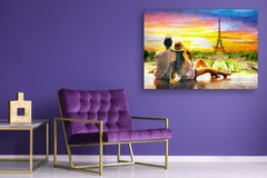 Glass Picture Toughened Wall Art - Wall Art Glass Print Picture SART02 Cities Series: Romantic Paris
