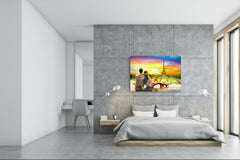 Glass Picture Toughened Wall Art - Wall Art Glass Print Picture SART02 Cities Series: Romantic Paris