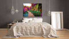 Glass Print Wall Art – Image on Glass SART01B Nature Series: Plitvice Lakes in Croatia