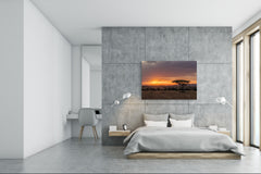 Glass Printed Picture - Wall Picture behind Tempered Glass SART01D Nature Series: The Serengeti