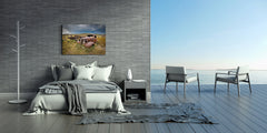 Glass Print Wall Art – Image on Glass SART05 Miscellanous Series: Storm clouds over abandoned car