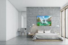 Glass Print Wall Art – Image on Glass SART01B Nature Series: Halong Bay in Vietnam