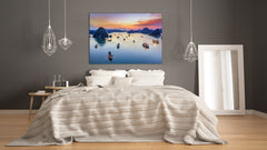 Graphic Art Print on Glass - Beautiful Quality Glass Print Picture SART01C Nature Series: Boat cruise to Halong Bay