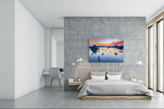 Graphic Art Print on Glass - Beautiful Quality Glass Print Picture SART01C Nature Series: Boat cruise to Halong Bay