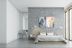 Glass Picture Wall Art - Picture on Glass SART03A Animals Series: Self esteem concept