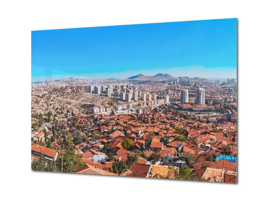 Glass Picture Toughened Wall Art - Wall Art Glass Print Picture SART02 Cities Series: Landscape of Ankara