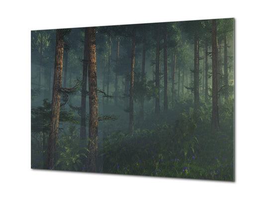 Glass Print Wall Art – Image on Glass SART01B Nature Series: Trees in a haze of light