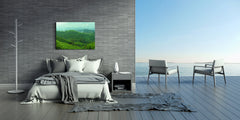 Modern Glass Picture - Contemporary Wall Art SART01 Nature Series: Tea plantations in India