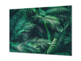 Modern Glass Picture - Contemporary Wall Art SART04 Flowers and leaves Series: Tropical forest leaves