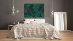 Modern Glass Picture - Contemporary Wall Art SART04 Flowers and leaves Series: Monstera deliciosa