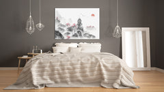 Glass Print Wall Art – Image on Glass SART05 Miscellanous Series: Chinese ink landscape painting