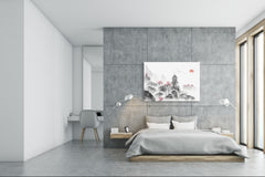 Glass Print Wall Art – Image on Glass SART05 Miscellanous Series: Chinese ink landscape painting