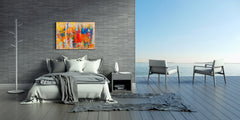 Glass Print Wall Art – Image on Glass SART05 Miscellanous Series: Abstract art: splashes of paint
